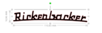 Rickenbacker 4001v63 Bass Logo Custom Headstock Vinyl Sticker